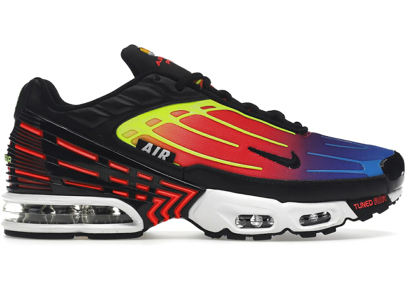 ナイキ マックス 黒色 ブラック クリムゾン エアマックスプラス スニーカー メンズ NIKE AIR MAX PLUS 3 BLACK NEON / BLACK BRIGHT CRIMSON VOLT BLACK