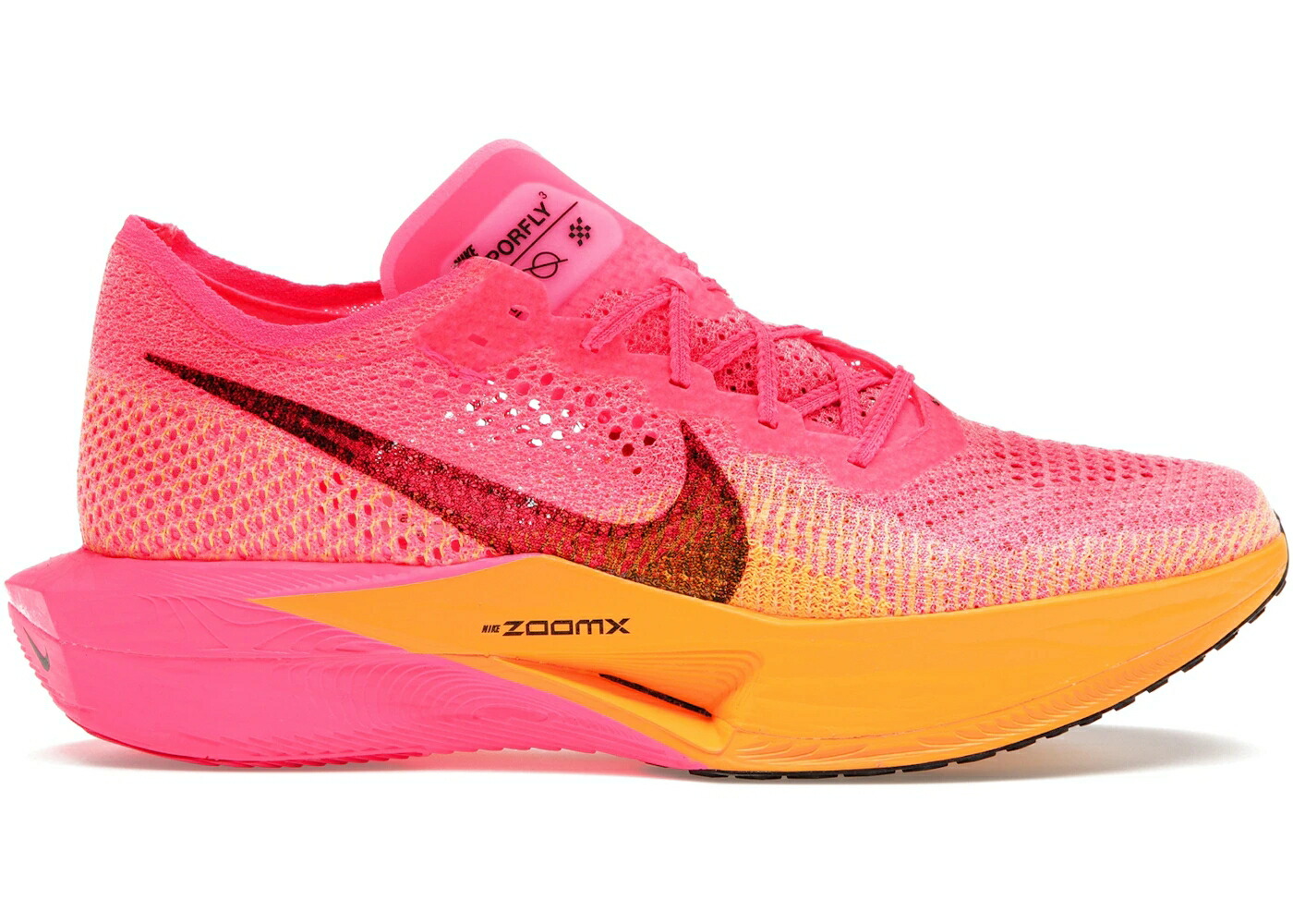ナイキ さくら色 レーザ 橙 オレンジ色 黒いこと 黒いこと スニーカー メンズ NIKE ZOOMX VAPORFLY 3 HYPER PINK LASER ORANGE / HYPER PINK LASER ORANGE BLACK