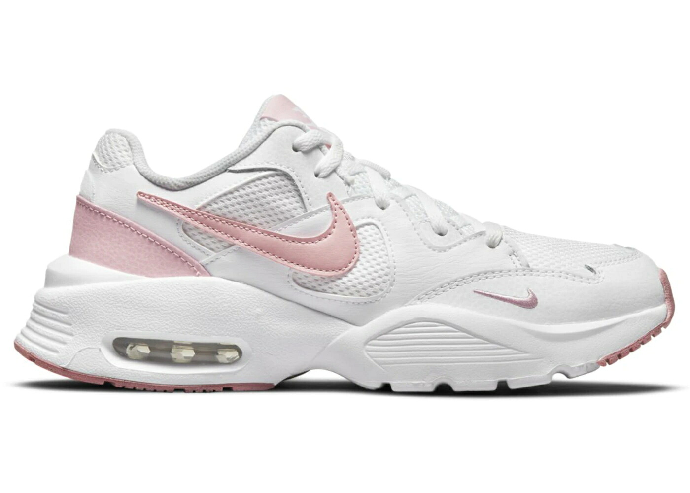 ナイキ マックス フュージョン 白色 ホワイト ピンク エアマックス WOMEN'S スニーカー レディース NIKE AIR MAX FUSION WHITE PINK GLAZE (WOMEN'S) / WHITE PINK GLAZE WHITE