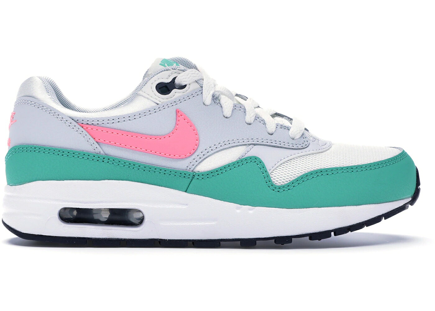 ナイキ マックス 白色 ホワイト 緑 グリーン ピュア エアマックス ジュニア キッズ NIKE AIR MAX 1 SOUTH BEACH (GS) / SUMMIT WHITE KINETIC GREEN PURE ベビー マタニティ スニーカー