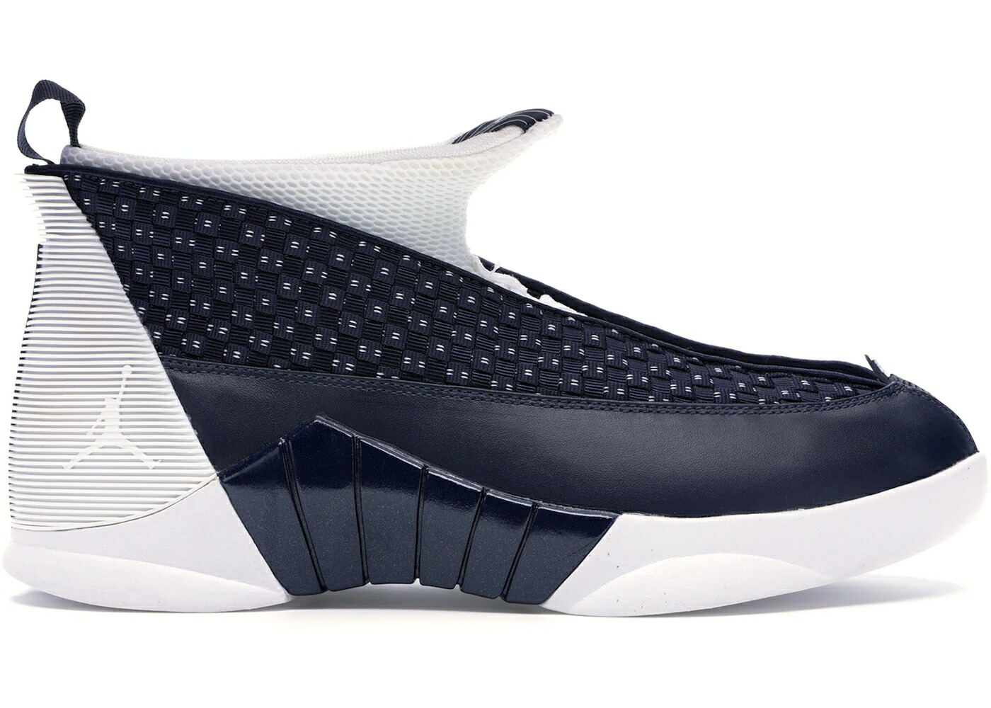 ナイキ ジョーダン 白色 ホワイト 銀色 シルバー スニーカー メンズ JORDAN 15 RETRO OBSIDIAN / OBSIDIAN WHITE METALLIC SILVER
