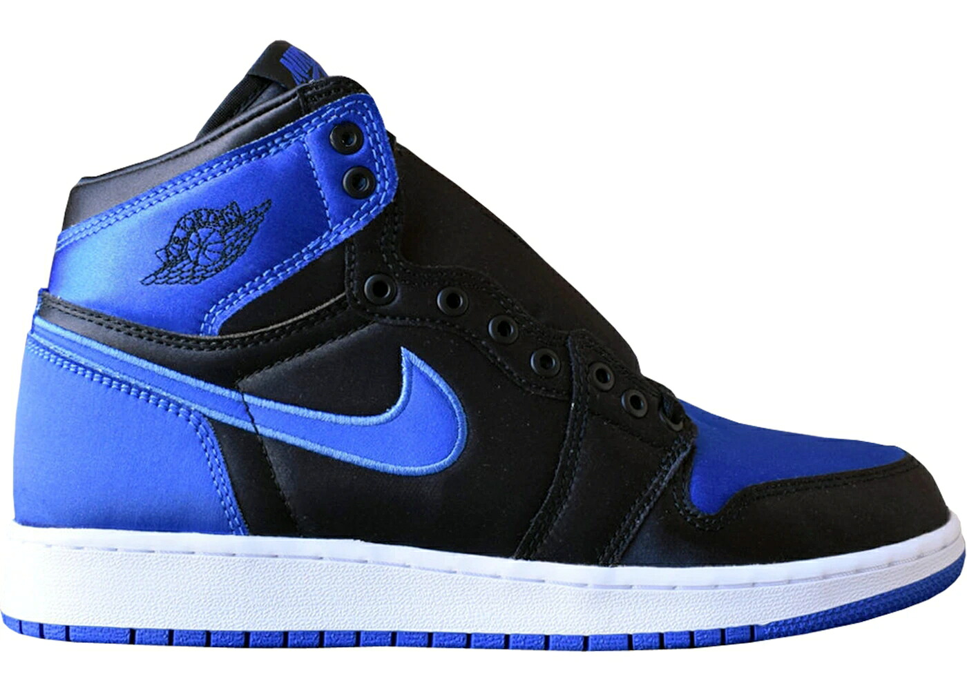 ナイキ ジョーダン 繻子 黒いこと 黒いこと 御坊っちゃん キッズ JORDAN 1 RETRO SATIN ROYAL (GS) / BLACK もの言う花 マタニティ スニーカー