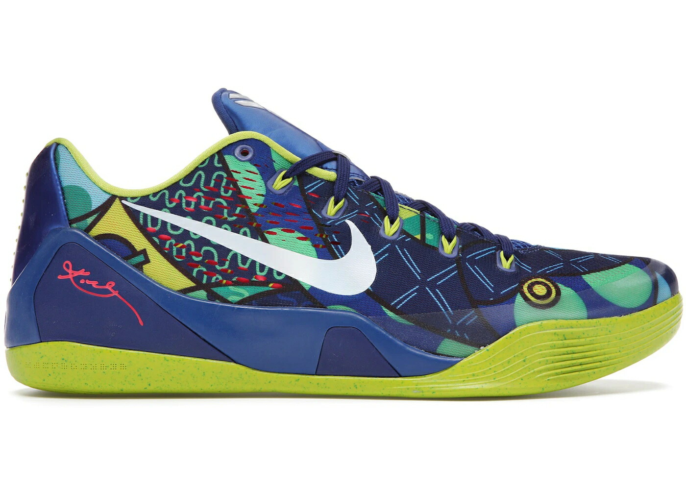 ナイキ コービー ゲーム 白色 ホワイト 緑 グリーン ゲームロイヤル 青 ブルー スニーカー メンズ NIKE KOBE 9 EM LOW BRAZIL / GAME ROYAL WHITE VENOM GREEN|スニケス
