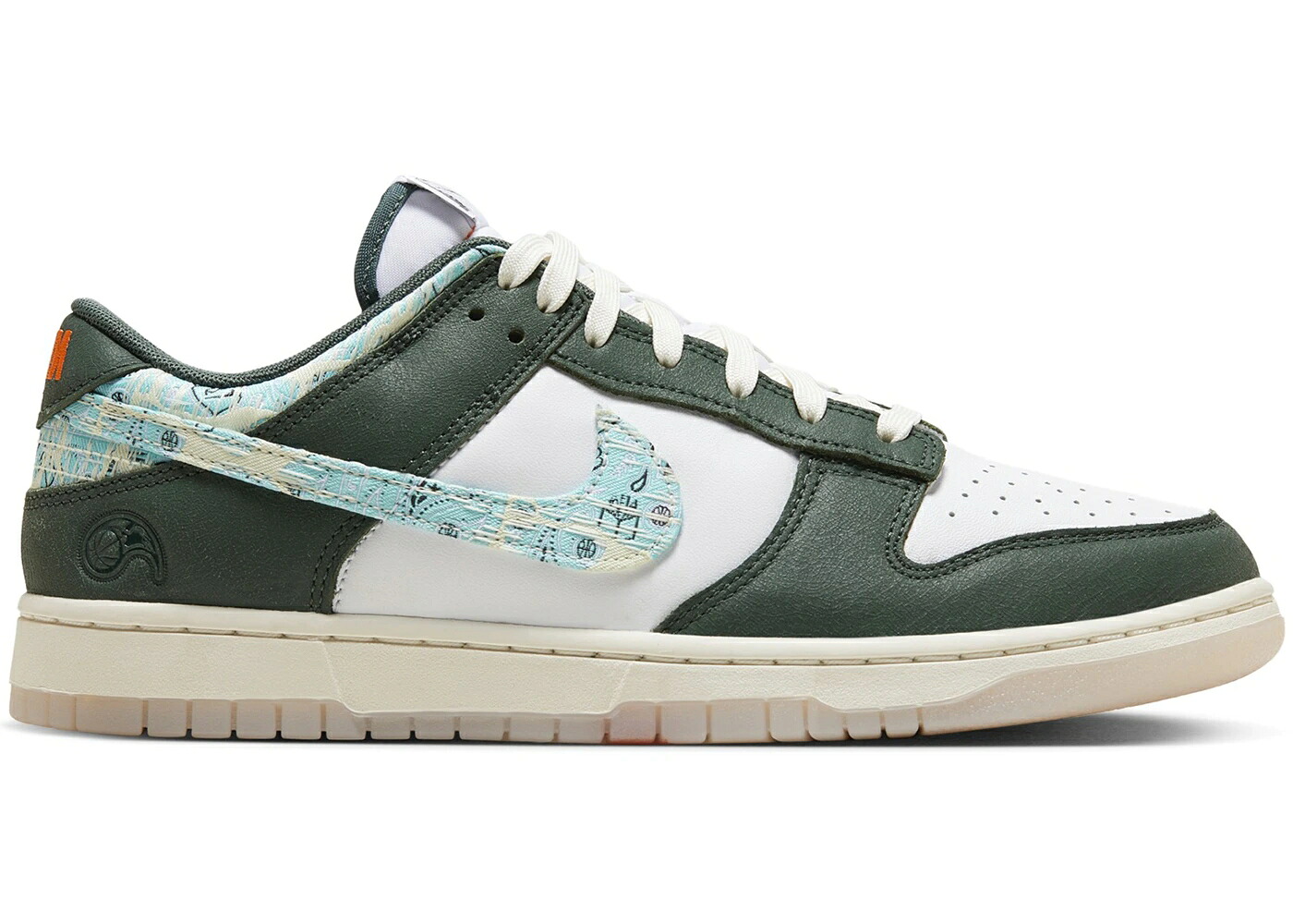 ナイキ ダンク 青色 ブルー 緑 グリーン 白色 ホワイト ダンクロー スニーカー メンズ NIKE DUNK LOW RETRO HOOPS FIREBALL / SAIL BLUE GORGE GREEN WHITE