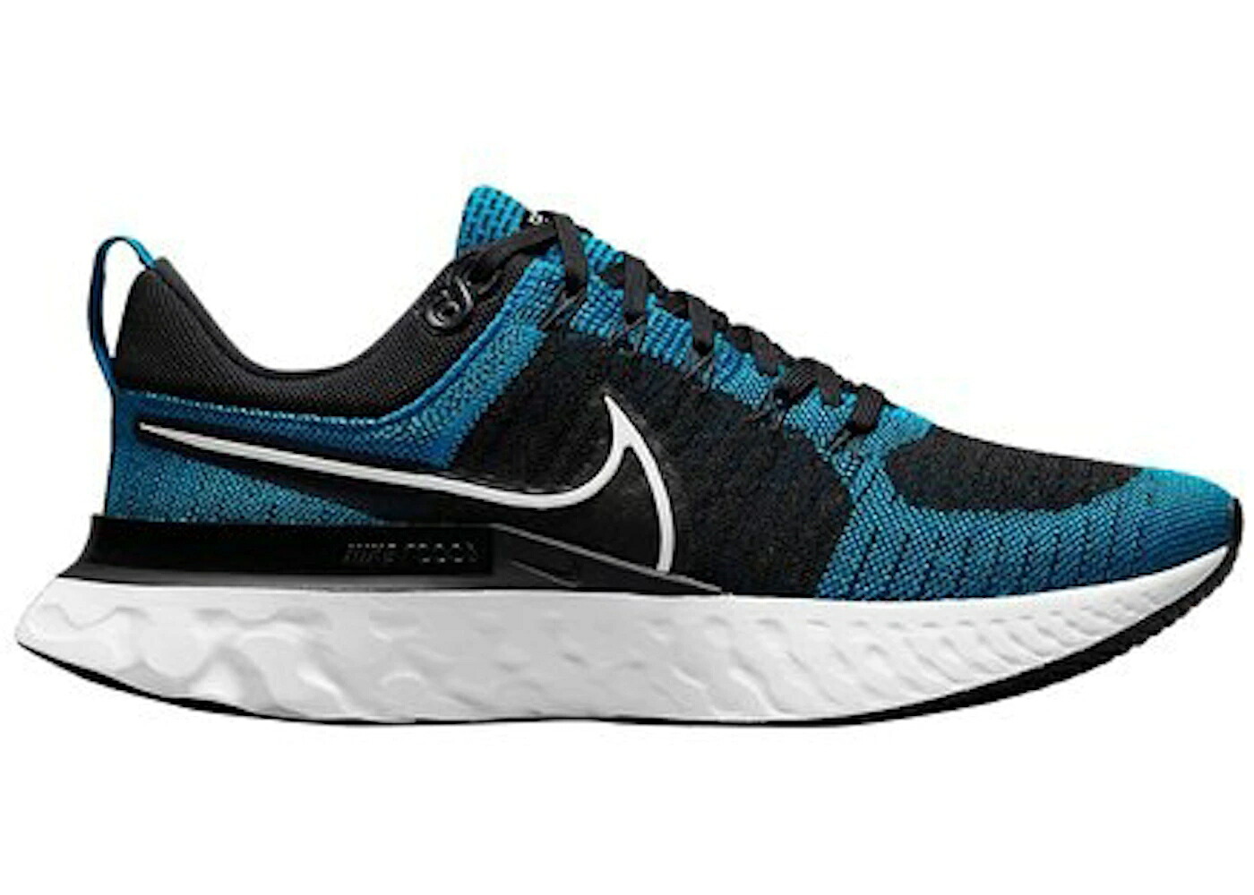 ナイキ リアクト フライニット 青色 ブルー 黒色 ブラック 白色 ホワイト スニーカー メンズ NIKE REACT INFINITY FLYKNIT 2 BLUE ORBIT BLACK / BLUE ORBIT BLACK WHITE