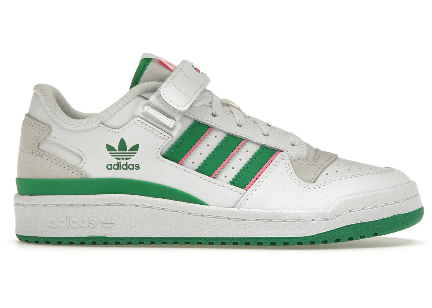 アディダス フォーラム 白色 ホワイト 緑 グリーン ピンク WOMEN スニーカー レディース ADIDAS FORUM LOW WHITE GREEN LUCID PINK (WOMEN) / CLOUD WHITE GREEN LUCID PINK