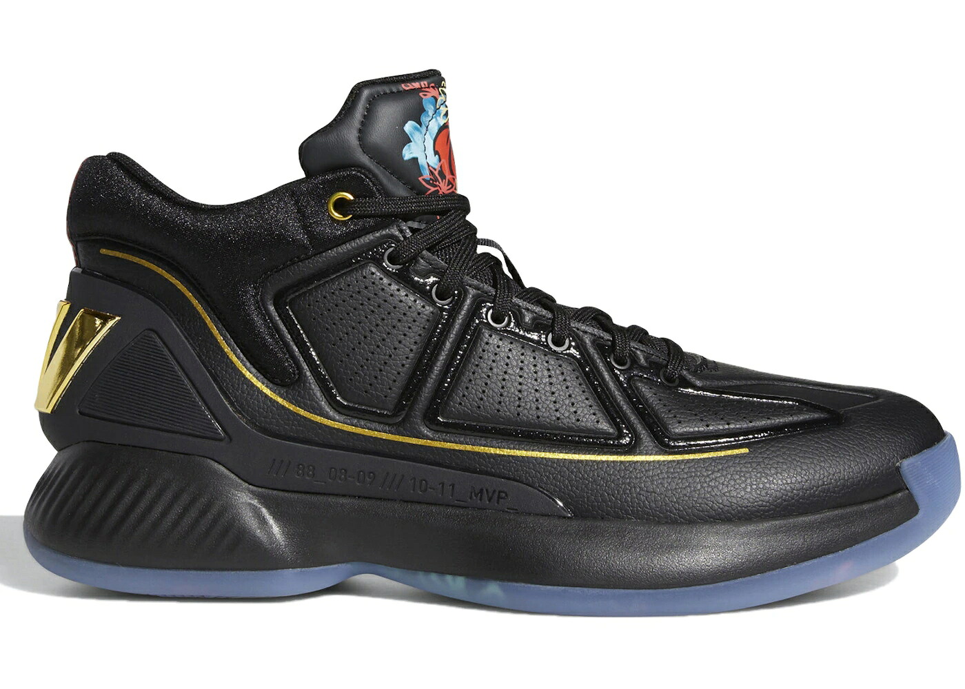 アディダス ローズ コア 黒色 ブラック ゴールド スニーカー メンズ ADIDAS D ROSE 10 CHINESE NEW YEAR / CORE BLACK GOLD METALLIC SCARLET