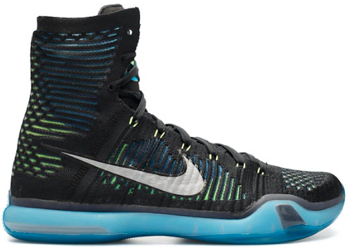 ナイキ コービー エリート コマンダー 黒色 ブラック 銀色 シルバー 青色 ブルー スニーカー メンズ NIKE KOBE 10 ELITE COMMANDER / BLACK METALLIC SILVER BLUE