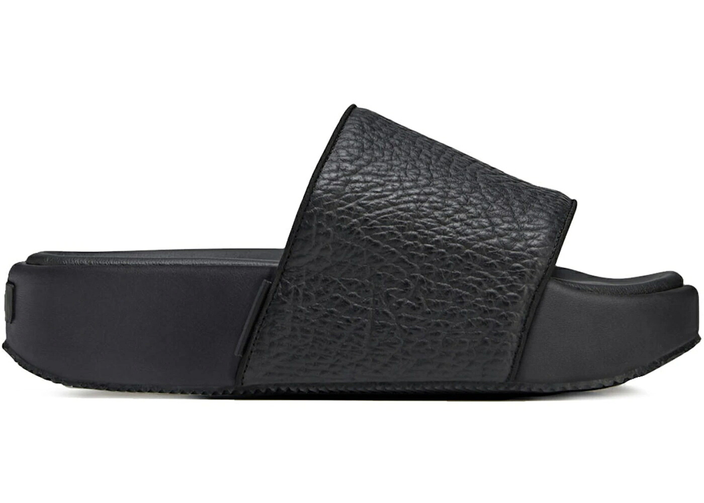 アディダス なめし革 黒いこと 黒いこと スニーカー メンズ ADIDAS Y-3 SLIDES TUMBLED LEATHER BLACK / BLACK BLACK BLACK