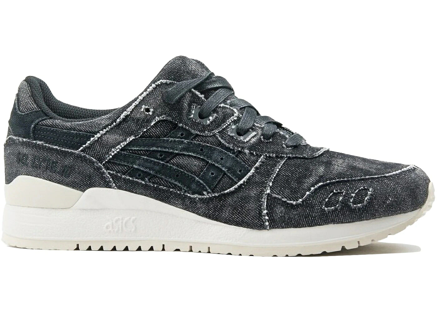 アシックス ゲルライト 黒色 ブラック デニム スニーカー メンズ ASICS GEL-LYTE III BLACK WASHED DENIM / BLACK BLACK