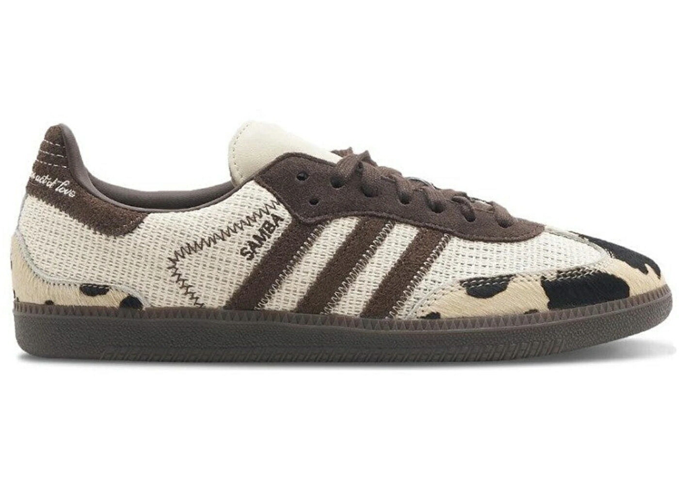 アディダス サンバ 茶色 ブラウン クリーム スニーカー メンズ ADIDAS SAMBA OG NOTITLE COW PRINT / BROWN CREAM DARK GUM