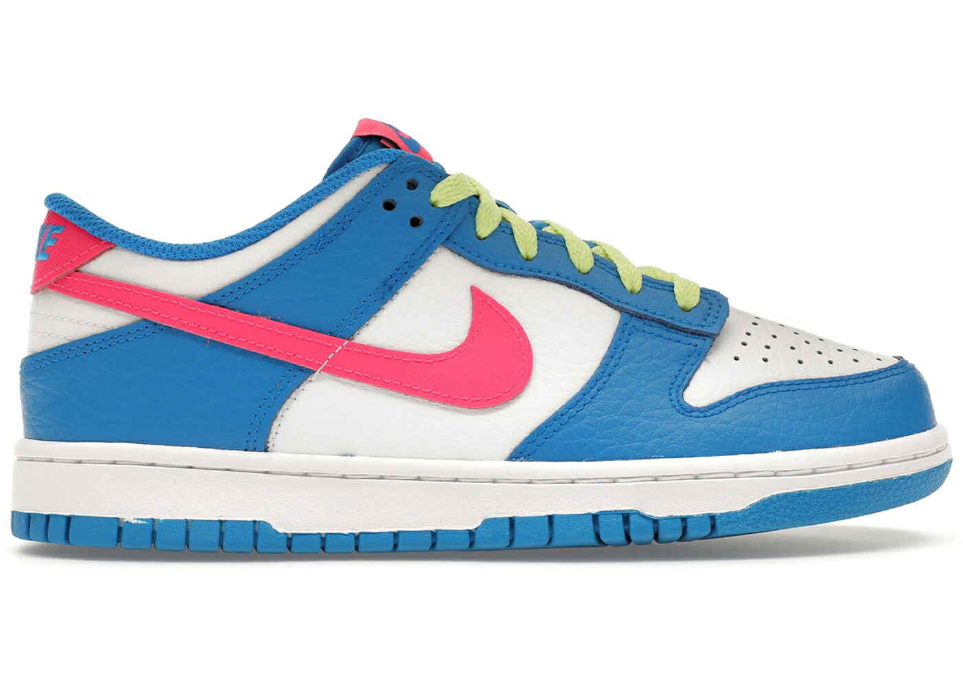 ナイキ ダンク 青色 ブルー 白色 ホワイト ピンク ダンクロー ジュニア キッズ NIKE DUNK LOW PHOTO BLUE WHITE LIGHT LEMON TWIST HYPER PINK (GS) / PHOTO BLUE WHITE LIGHT LEMON ベビー マタニティ スニーカー｜スニケス