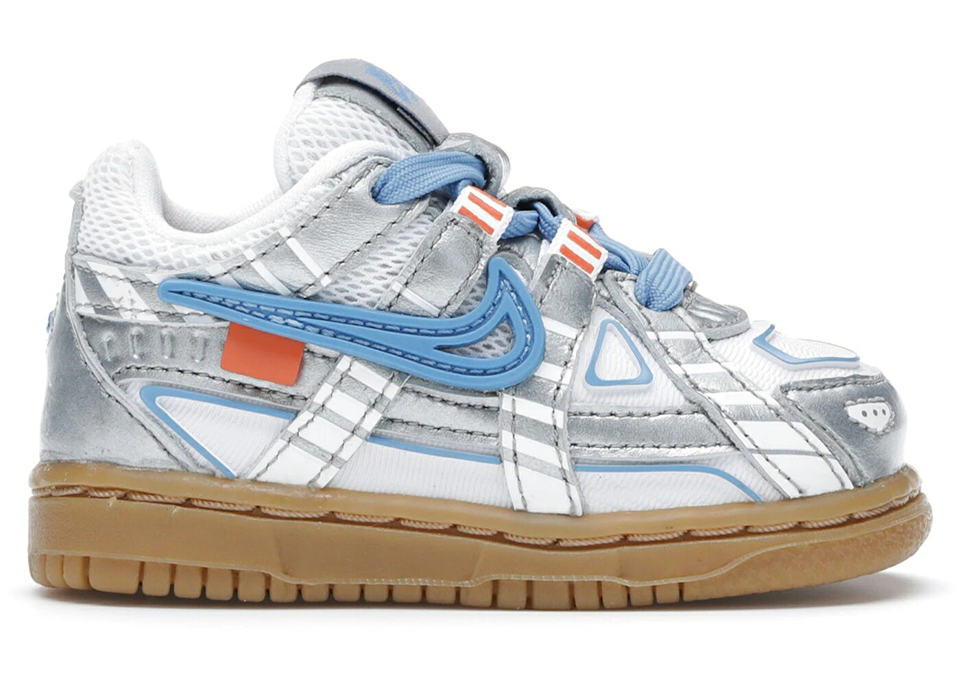 ナイキ 天然ゴム ダンク 象牙色 青碧 青碧 白いこと 白いこと お坊っちゃん キッズ NIKE AIR RUBBER DUNK OFF-WHITE UNIVERSITY BLUE (TD) / WHITE UNIVERSITY BLUE WHITE