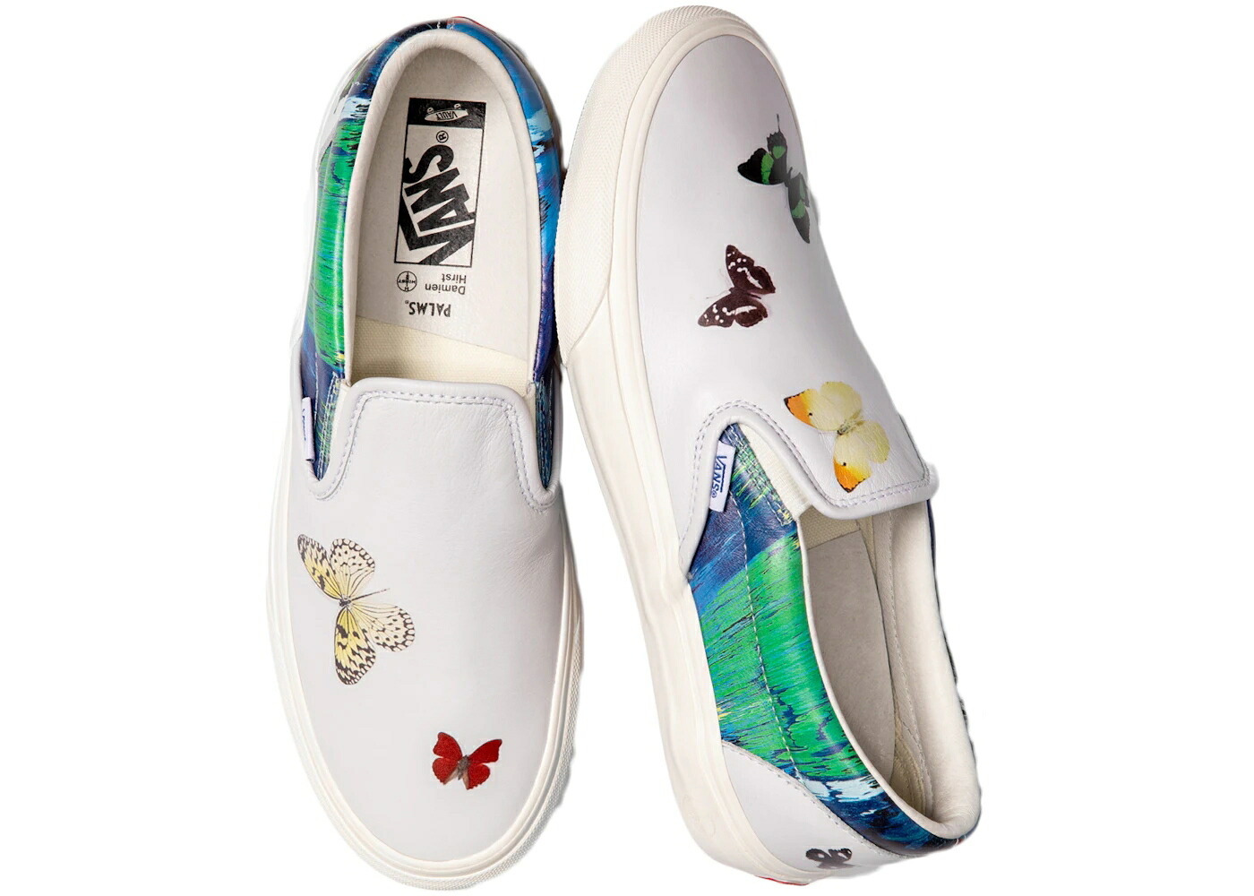 ヴァンズ バンズ クラシック スリッポン スニーカー メンズ VANS CLASSIC SLIP-ON VLT LX DAMIEN HIRST BUTTERFLY / BUTTERFLY SPLATTER MARSHMALLOW|スニケス