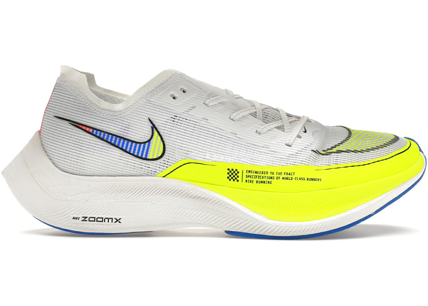 ナイキ 白いこと 白いこと 青味 青み 黒いこと 黒いこと NEXT% スニーカー メンズ NIKE ZOOMX VAPORFLY 2 WHITE VOLT RACER BLUE / WHITE BLACK VOLT RACER BLUE