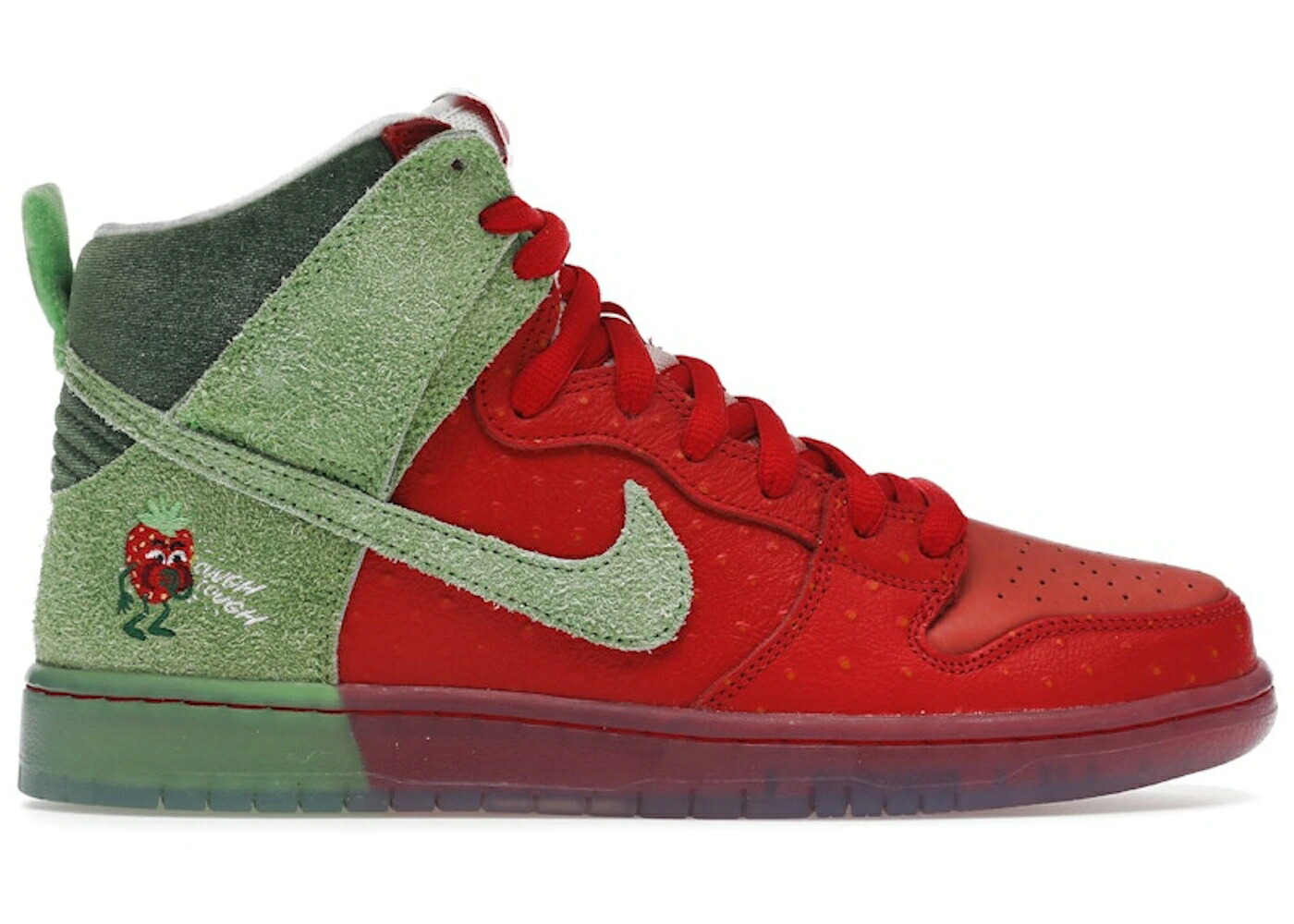 ナイキ エスビー ダンク ご機嫌 赤 赤いこと 緑 緑であること ダンクハイ スニーカー メンズ NIKE SB DUNK HIGH STRAWBERRY COUGH (SPECIAL BOX) / UNIVERSITY RED SPINACH GREEN