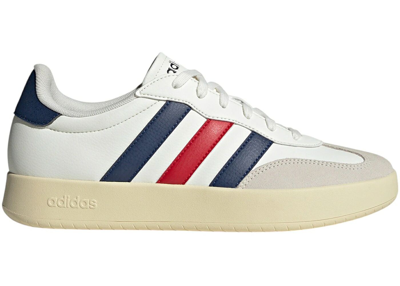 アディダス 白色 ホワイト 青色 ブルー スニーカー メンズ ADIDAS BARREDA OFF WHITE DARK BLUE BETTER SCARLET / OFF WHITE DARK BLUE BETTER