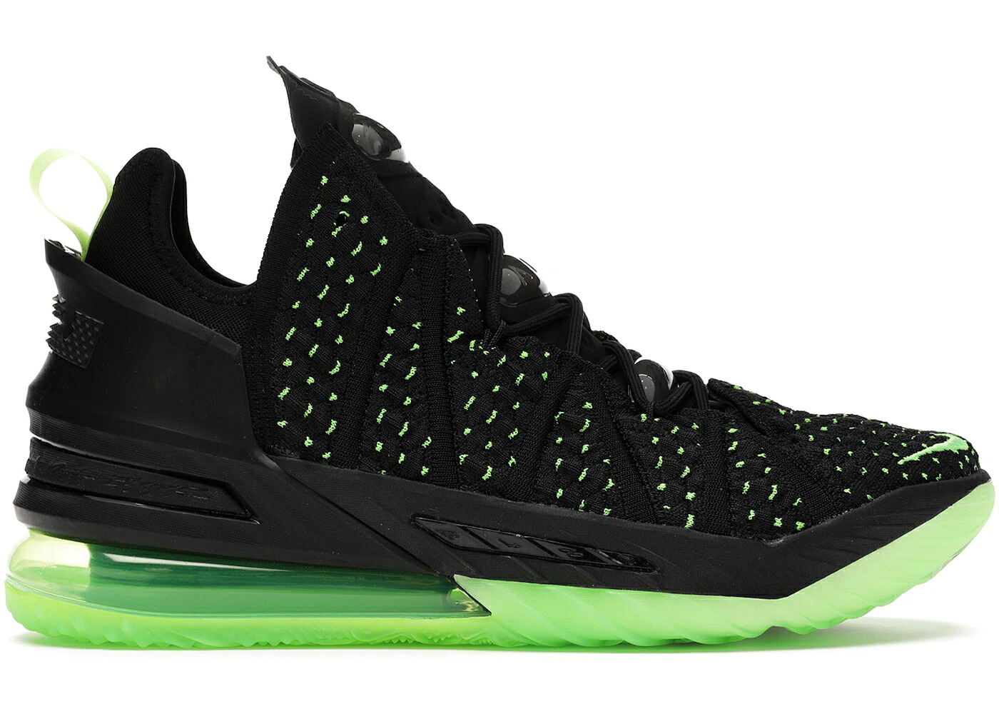 ナイキ レブロン 黒いこと 黒いこと 緑 緑であること スニーカー メンズ NIKE LEBRON 18 DUNKMAN / BLACK ELECTRIC GREEN BLACK
