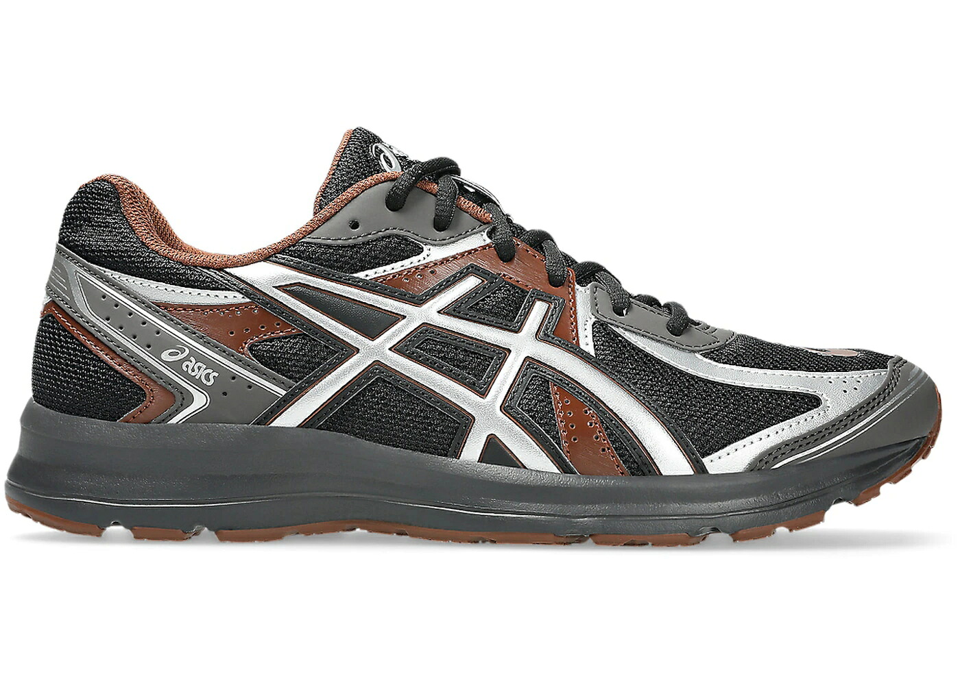 アシックス 黒色 ブラック ピュア 銀色 シルバー 茶色 ブラウン スニーカー メンズ ASICS JOG 100S BLACK PURE SILVER BROWN / BLACK PURE SILVER