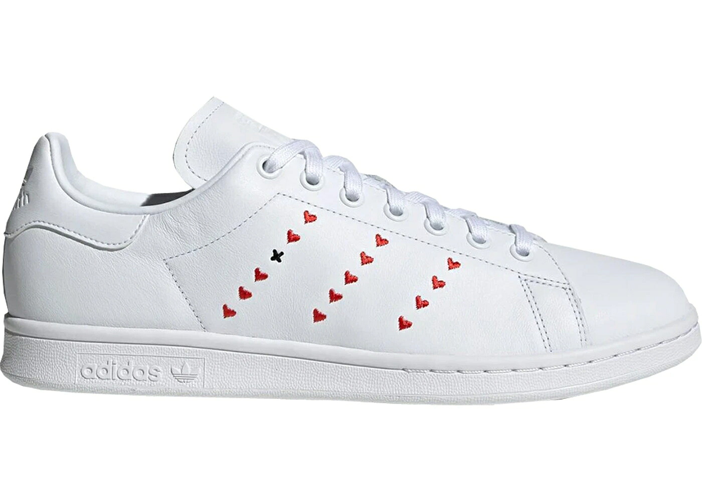 アディダス ストライプ 赤 レッド 白色 ホワイト コア 黒色 ブラック スタンスミス スニーカー メンズ ADIDAS STAN SMITH HEART STRIPE RED / FOOTWEAR WHITE CORE BLACK