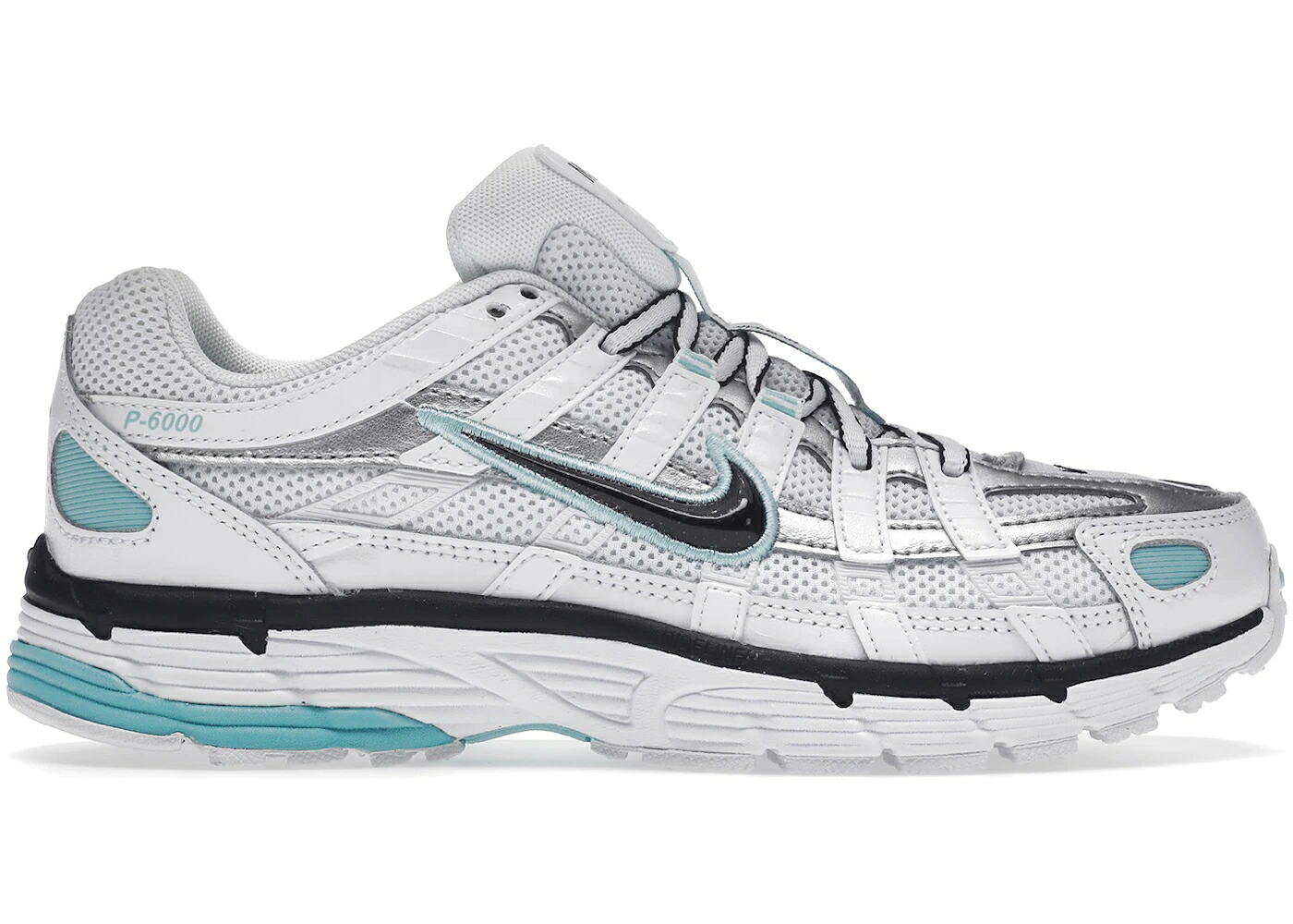 ナイキ 白色 ホワイト アクア 銀色 シルバー WOMEN'S スニーカー レディース NIKE P-6000 WHITE LIGHT AQUA (WOMEN'S) / WHITE METALLIC SILVER LIGHT AQUA