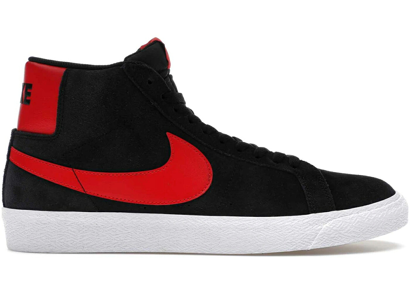 ナイキ エスビー ズーム ブレイザー ミッド 黒色 ブラック 赤 レッド スニーカー メンズ NIKE SB ZOOM BLAZER MID BRED / BLACK UNIVERSITY RED BLACK