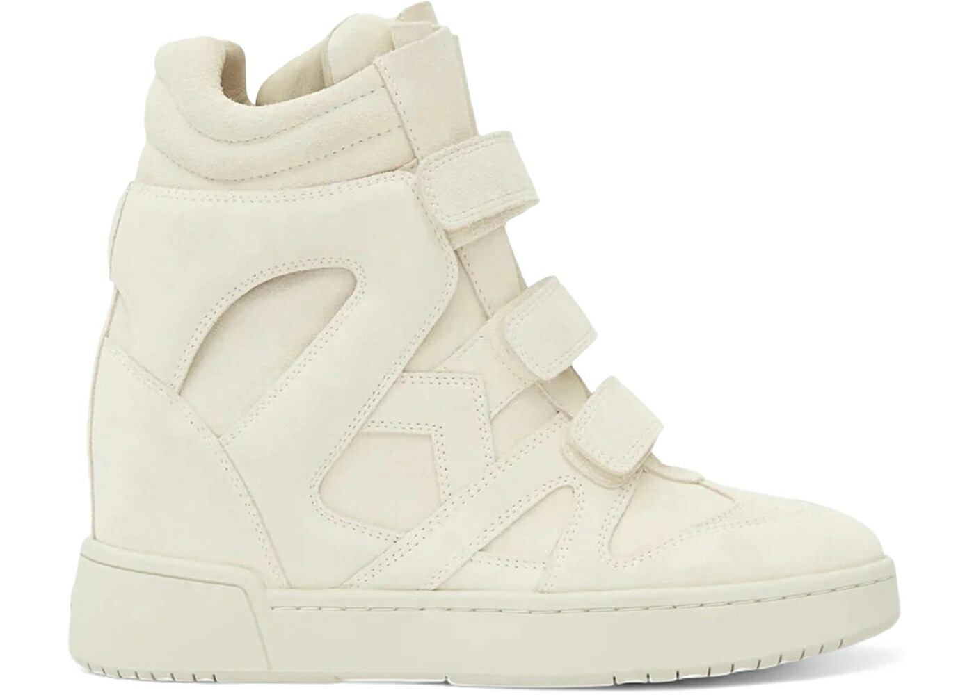 イザベルマランエトワール レザー ウェッジ WOMEN'S スニーカー レディース ISABEL MARANT ISABEL MARANT IM3 HIGH-TOP LEATHER WEDGE SNEAKERS ECRU (WOMEN'S) /