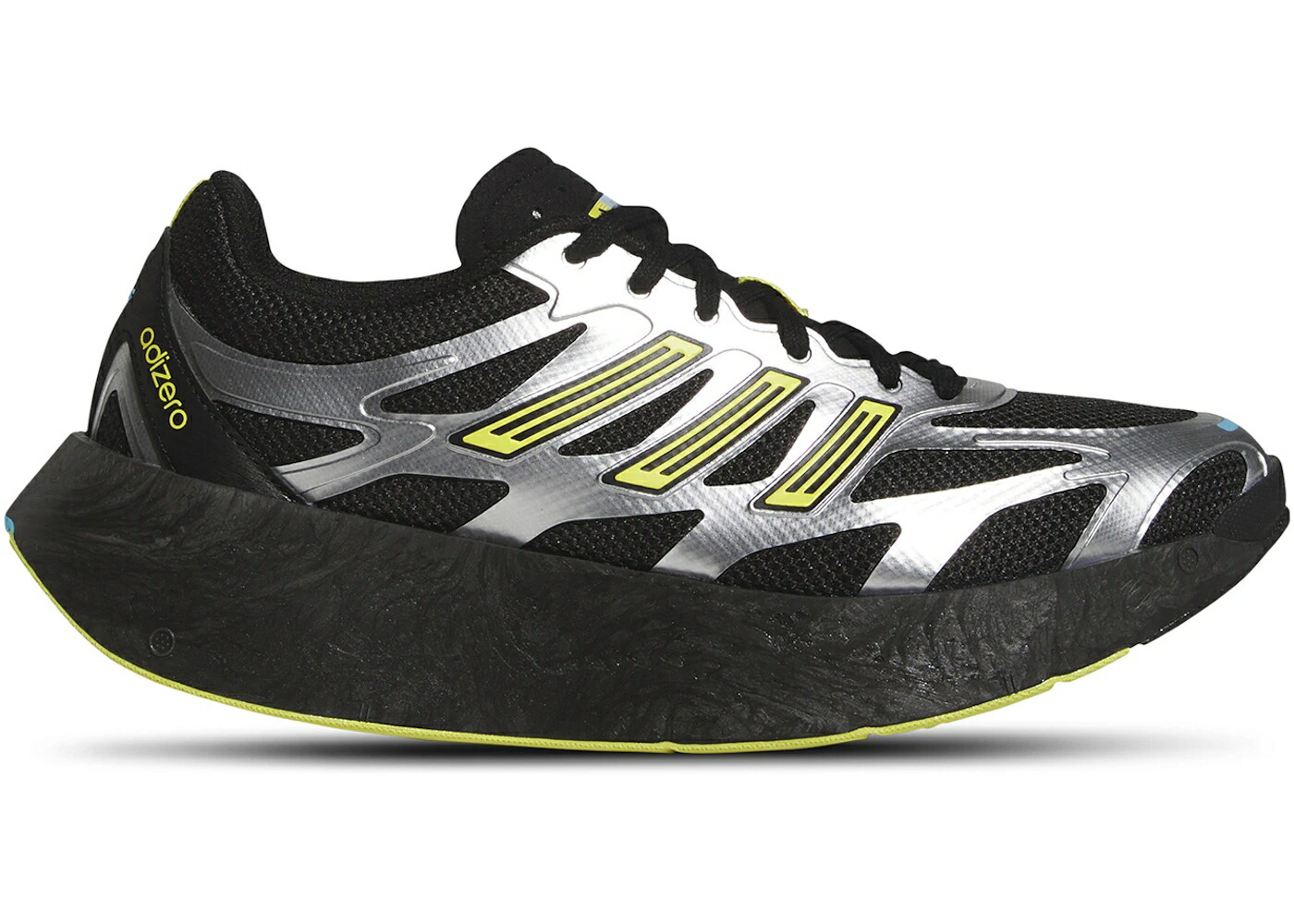 アディダス アディゼロ コア 黒色 ブラック ピュア スカイ ラッシュ スニーカー メンズ ADIDAS ADIZERO ARUKU CORE BLACK PURE SULFUR / CORE BLACK PURE SULFUR SKY RUSH