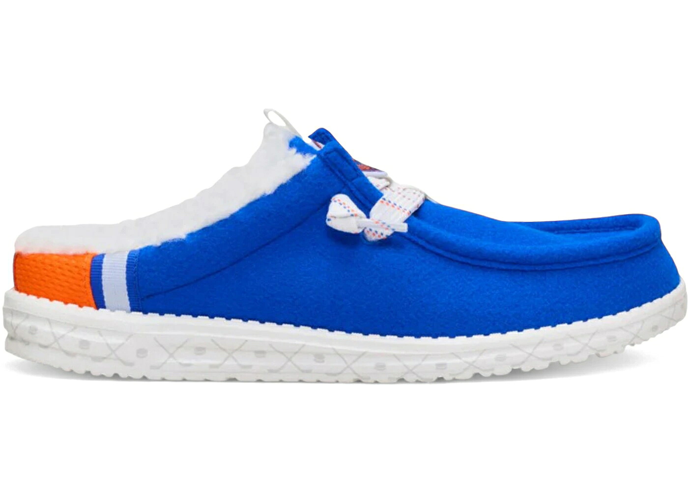 ヘイデュード ローファー スニーカー アイランダース 青色 ブルー 橙 オレンジ ニューヨーク スニーカー メンズ HEY DUDE HEY DUDE WALLY SLIP LOAFER NHL NEW YORK ISLANDERS / VARSITY BLUE ORANGE｜スニケス