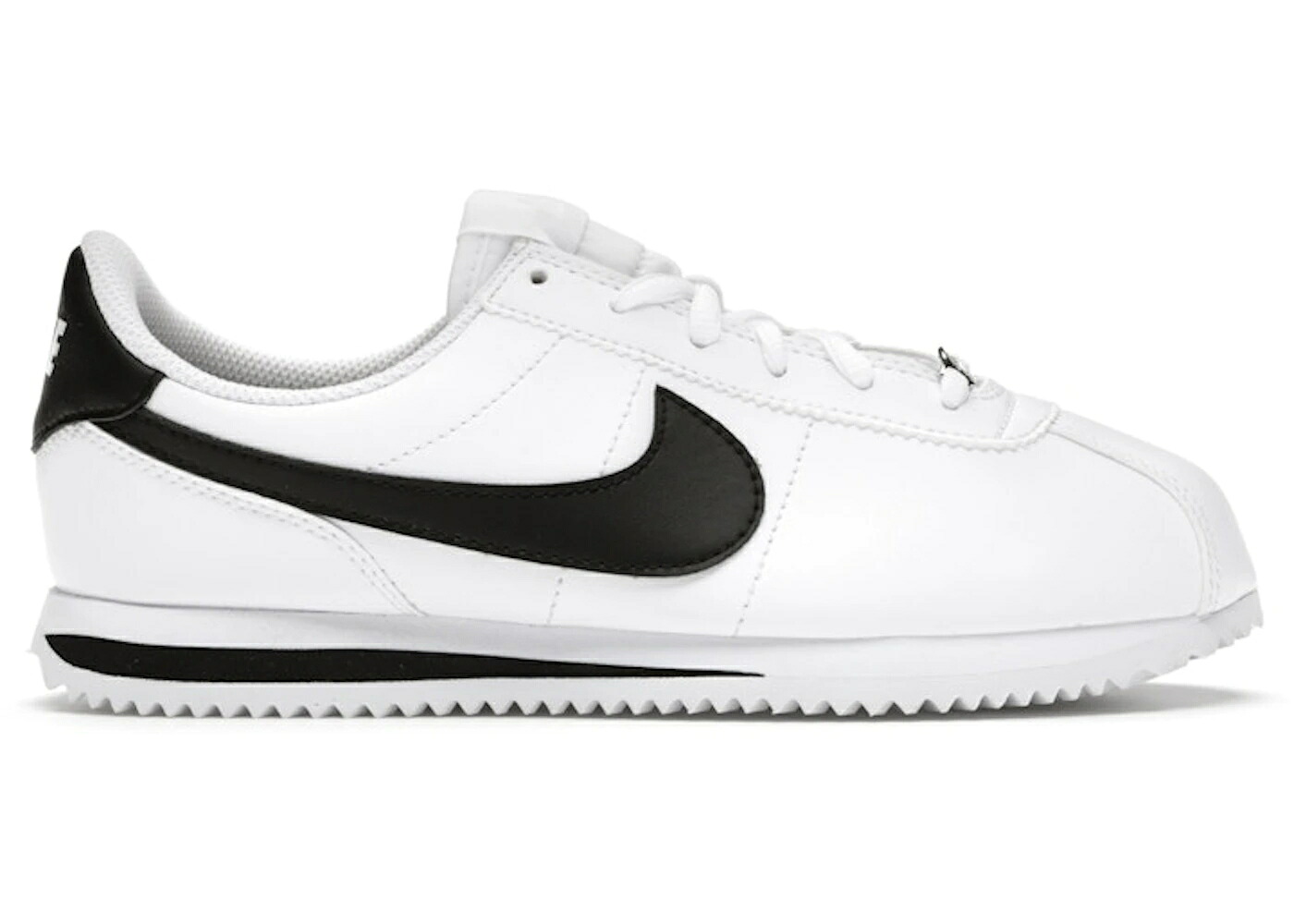ナイキ コルテッツ 白色 ホワイト 黒色 ブラック ジュニア キッズ NIKE CORTEZ BASIC WHITE BLACK (GS) / WHITE BLACK ベビー マタニティ スニーカー｜スニケス