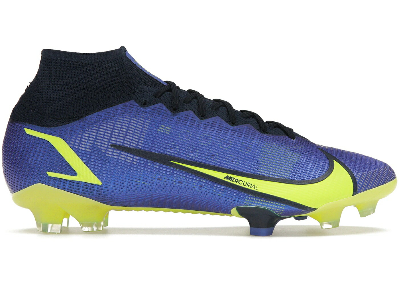 ナイキ 青色 ブルー スニーカー メンズ NIKE MERCURIAL SUPERFLY 8 FG SAPPHIRE VOLT / SAPPHIRE BLUE VOID VOLT