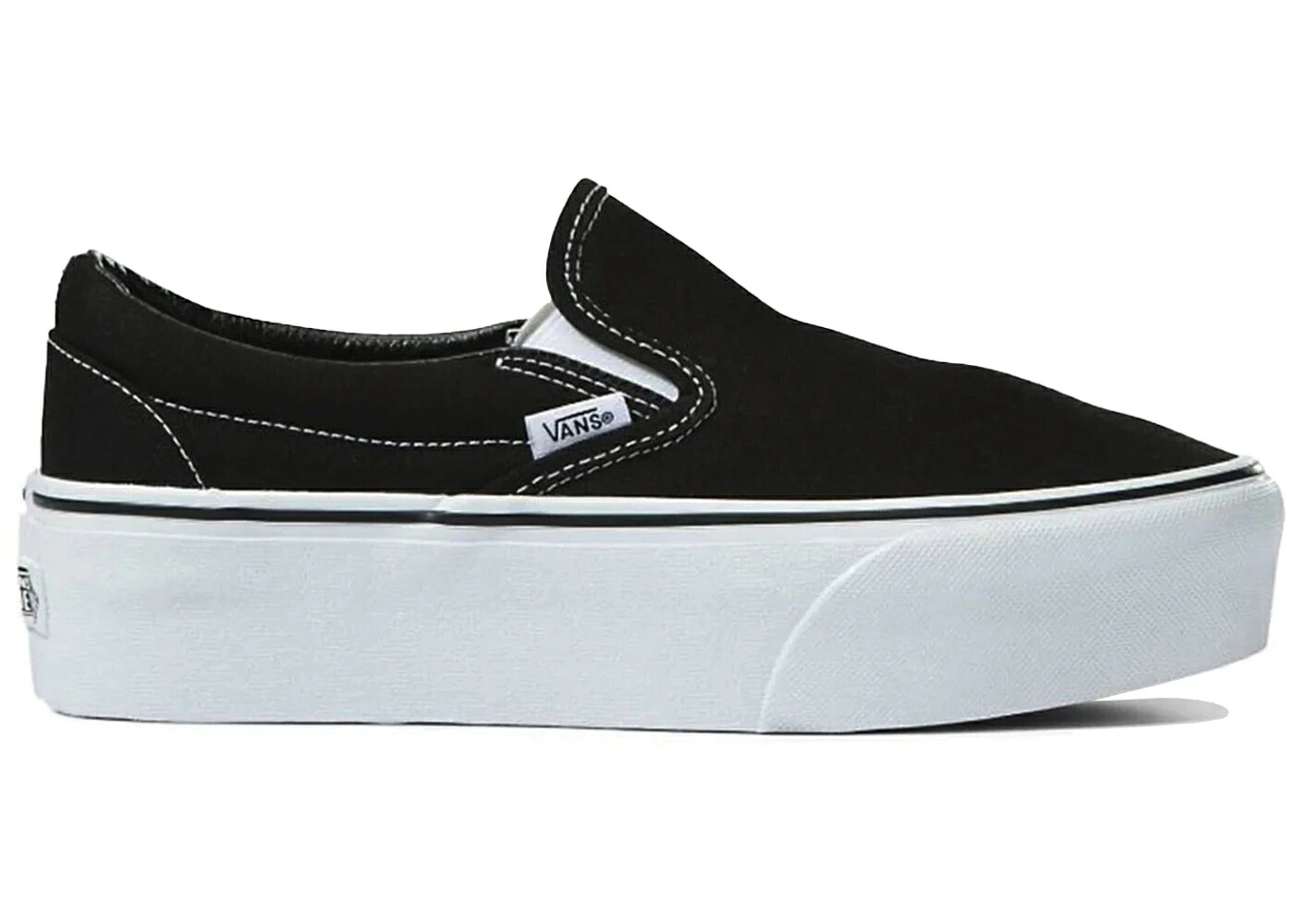 ヴァンズ バンズ 古典派音楽 スリッポン 黒いこと 黒いこと 白いこと 白いこと スニーカー メンズ VANS CLASSIC SLIP-ON STACKFORM BLACK WHITE / BLACK CLASSIC WHITE
