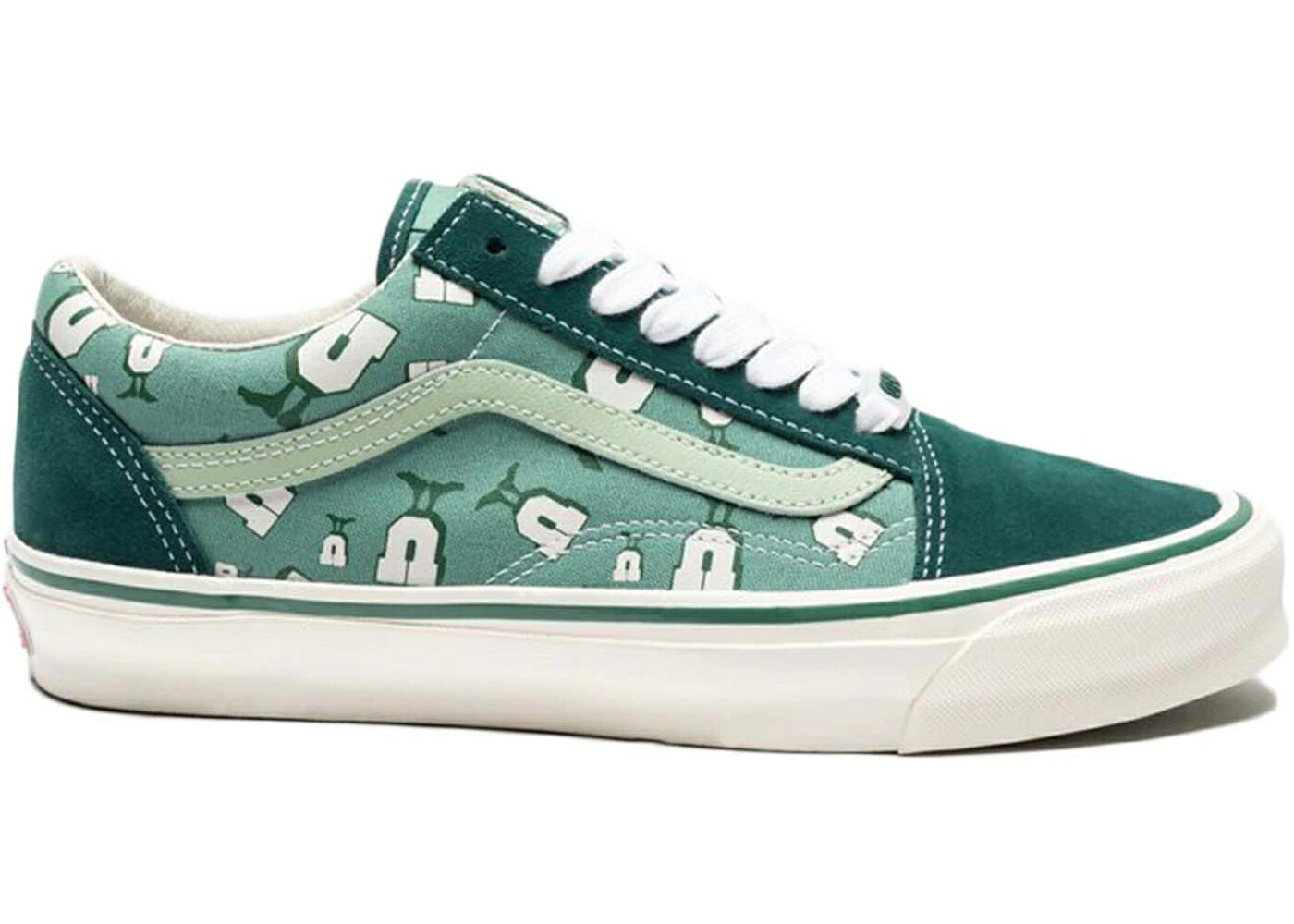 ヴァンズ バンズ ボルト アンディフィーテッド 緑 グリーン オールドスクール スニーカー メンズ VANS VAULT OG OLD SKOOL LX UNDEFEATED U-MAN BISTRO GREEN / BISTRO GREEN MARSHMALLOW