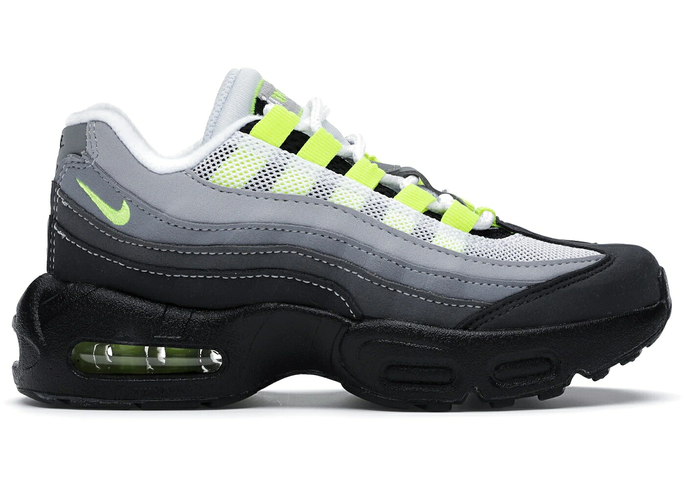 ナイキ マックス 黒色 ブラック 黄色 イエロー エアマックス ジュニア キッズ NIKE AIR MAX 95 OG NEON (2020) (PS) / BLACK NEON YELLOW LIGHT GRAPHITE ベビー マタニティ スニーカー