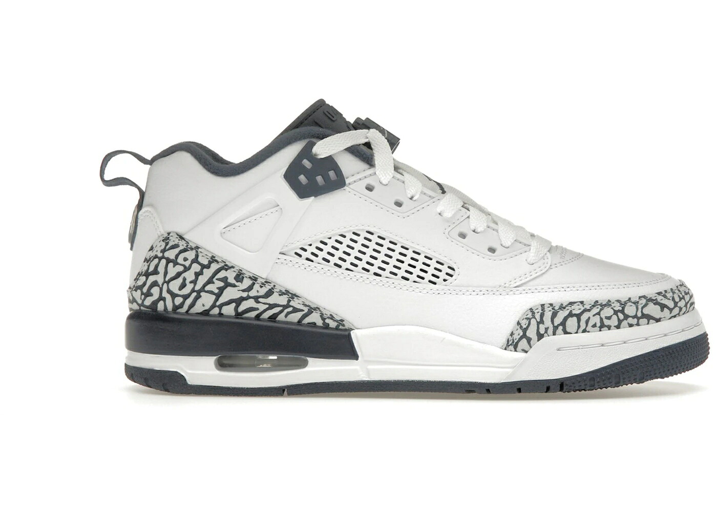 ナイキ ジョーダン 白色 ホワイト ピュア プラチナム ジュニア キッズ JORDAN SPIZIKE LOW OBSIDIAN (GS) / WHITE OBSIDIAN PURE PLATINUM ベビー マタニティ スニーカー｜スニケス