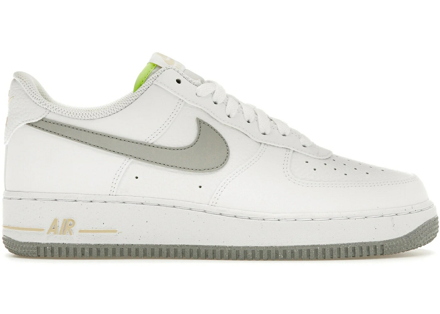 ナイキ 白色 ホワイト 灰色 グレー エアフォース 07 スニーカー メンズ NIKE AIR FORCE 1 LOW NEXT NATURE WHITE WOLF GREY VOLT / WHITE PALE VANILLA VOLT LIGHT
