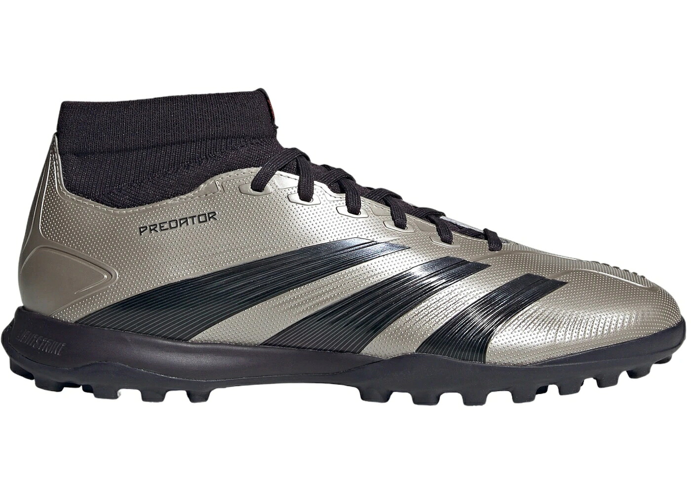 アディダス プレデター ミッド 芝草 プラチナム 黒いこと 黒いこと ターボ スニーカー メンズ ADIDAS PREDATOR LEAGUE MID TURF PLATINUM METALLIC AURORA BLACK TURBO / PLATINUM METALLIC AURORA BLACK