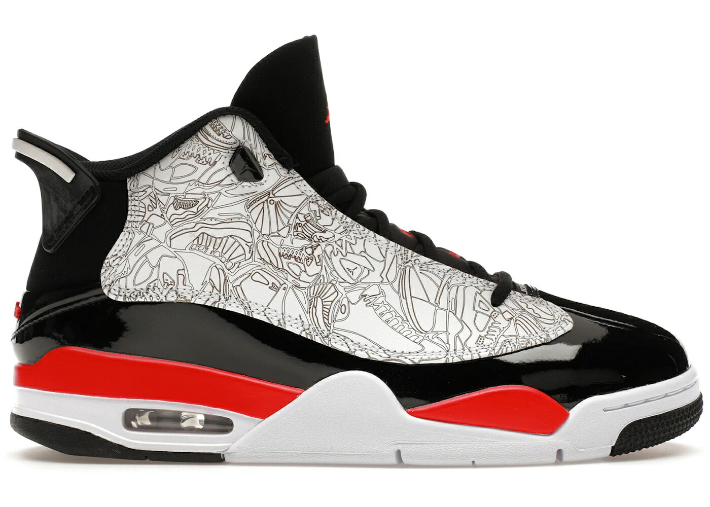 ナイキ ジョーダン ゼロ ファイア 赤 レッド 白色 ホワイト 黒色 ブラック ダブゼロ スニーカー メンズ JORDAN DUB ZERO FIRE RED / WHITE BLACK FIRE RED