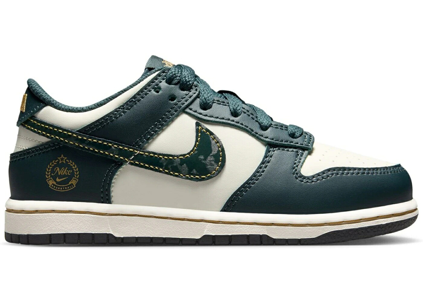ナイキ ダンク ディープ アイボリー ビンテージ ヴィンテージ ダンクロー ジュニア キッズ NIKE DUNK LOW DEEP JUNGLE (PS) / DEEP JUNGLE PALE IVORY VINTAGE ベビー マタニティ スニーカー