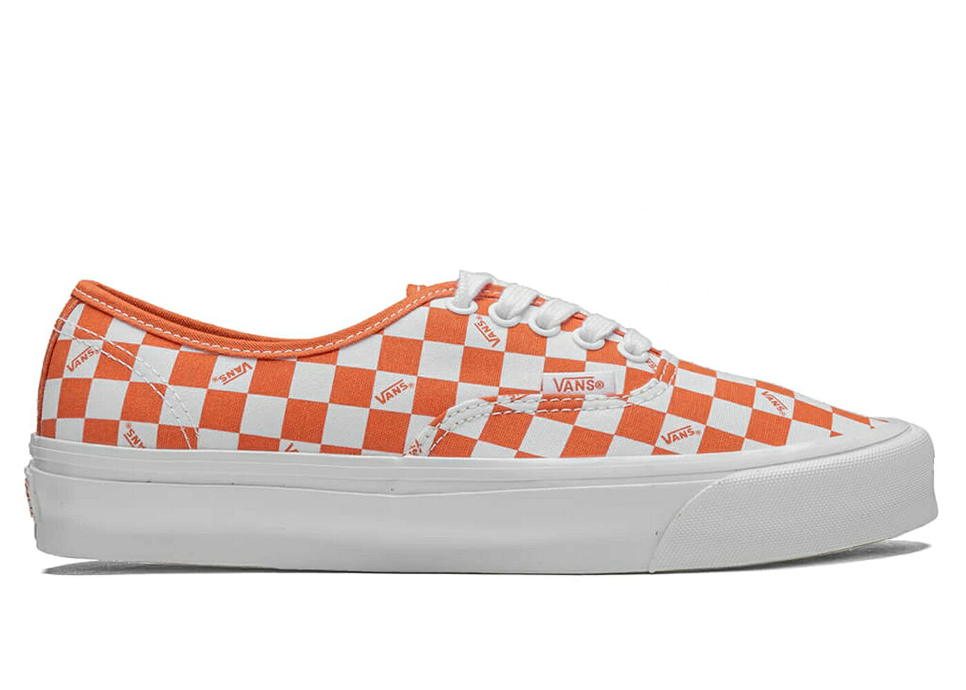 ヴァンズ バンズ ボルト オーセンティック 橙 オレンジ スニーカー メンズ VANS VAULT OG AUTHENTIC LX CHECKERBOARD MECCA ORANGE / CHECKERBOARD MECCA