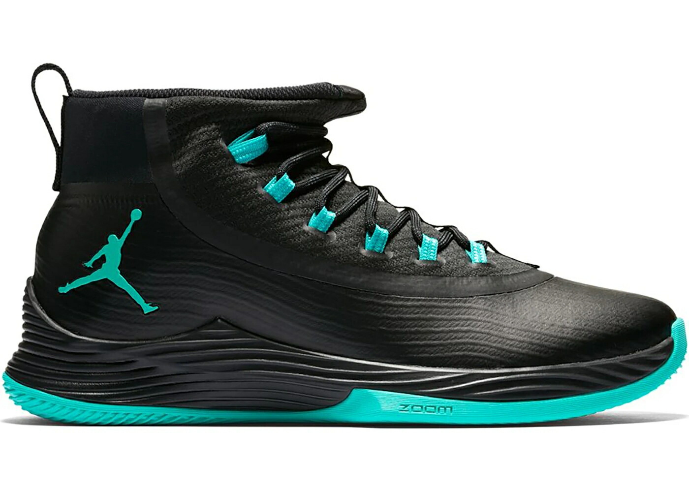 ナイキ ジョーダン 黒色 ブラック 翡翠 ジェード ULTRA.FLY スニーカー メンズ JORDAN 2 BLACK JADE / BLACK CLEAR JADE BLACK