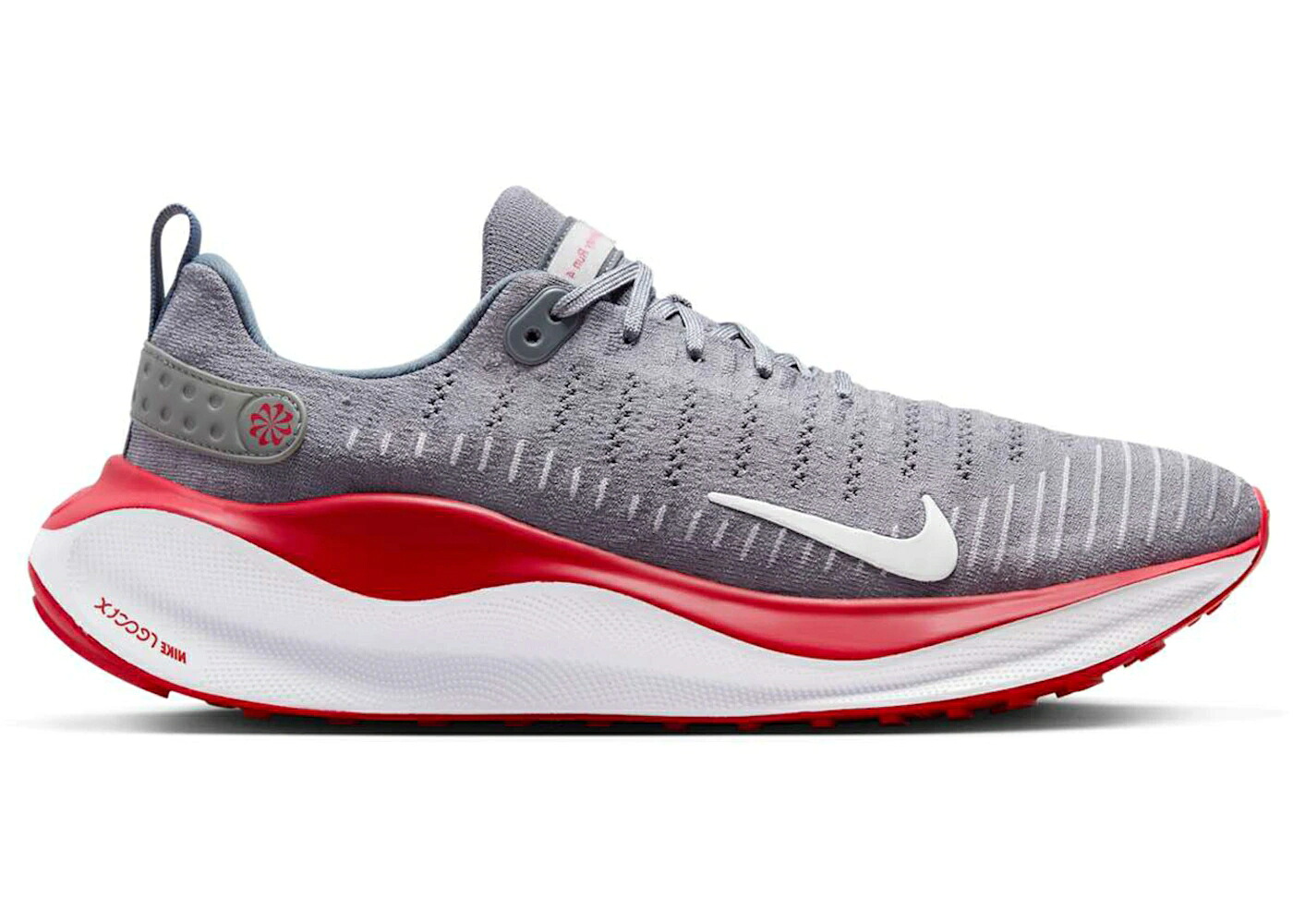 ナイキ ラン クール 灰色 グレー 赤 レッド 白色 ホワイト スニーカー メンズ NIKE REACTX INFINITY RUN 4 COOL GREY UNIVERSITY RED WHITE / COOL GREY UNIVERSITY RED WHITE
