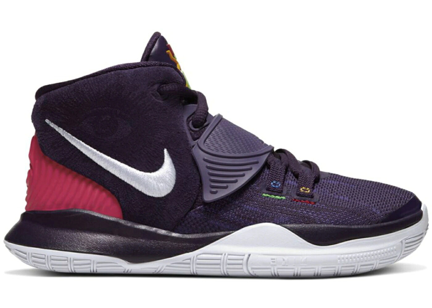 ナイキ カイリー グランド 紫 パープル 白色 ホワイト ジュニア キッズ NIKE KYRIE 6 GRAND PURPLE (PS) / GRAND PURPLE WHITE MULTI COLOR ベビー マタニティ スニーカー｜スニケス