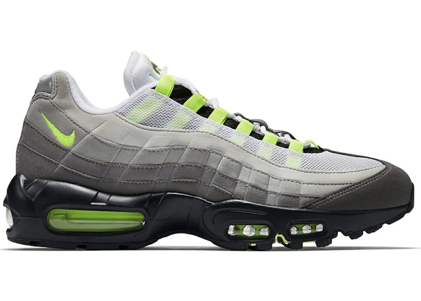 ナイキ マックス 黒色 ブラック エアマックス スニーカー メンズ NIKE AIR MAX 95 NEON (2018) / BLACK VOLT MEDIUM ASH DARK|スニケス