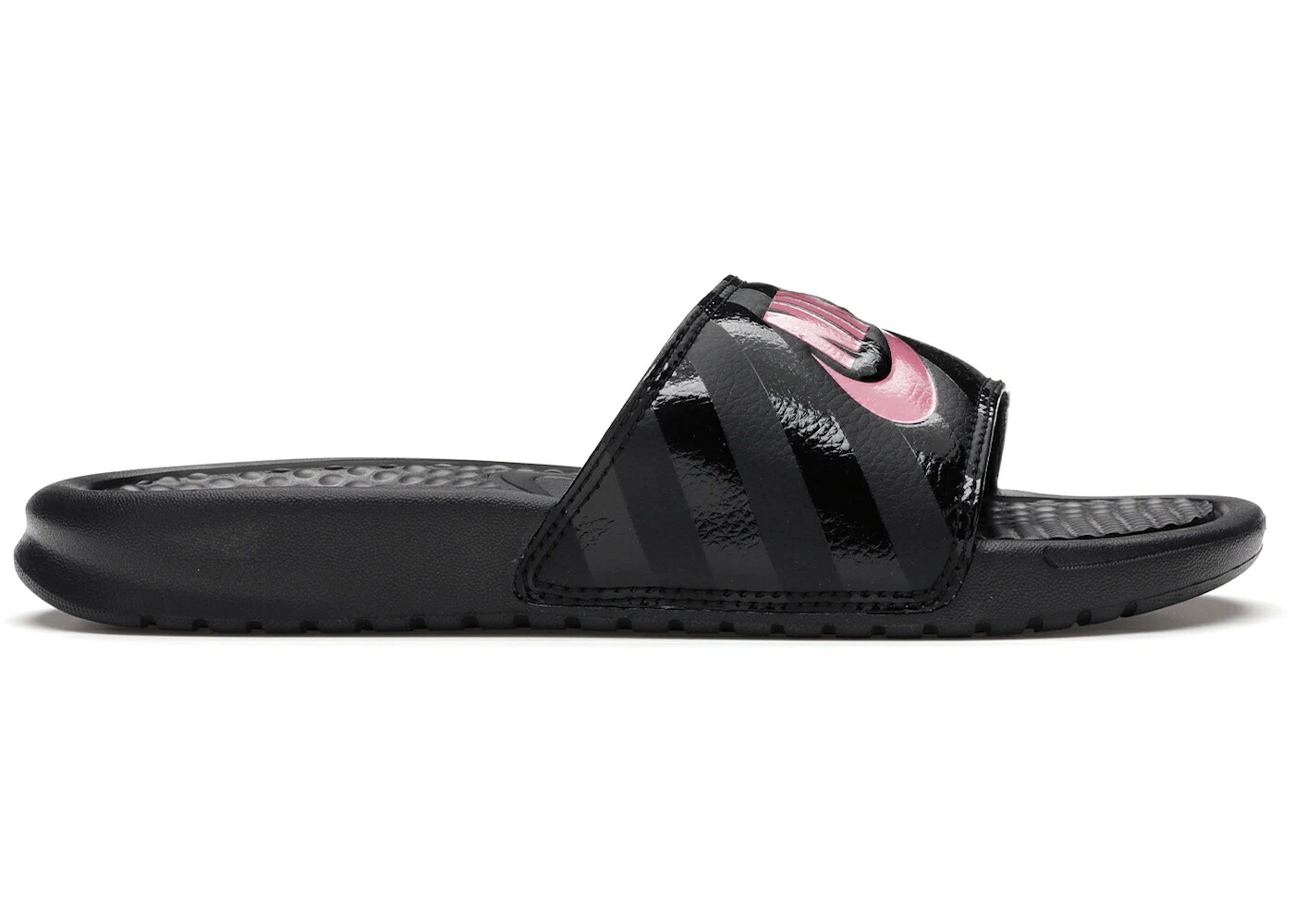 ナイキ ベナッシ サンダル 黒色 ブラック ピンク スニーカー レディース NIKE BENASSI JDI BLACK VIVID PINK-BLACK (W) / BLACK VIVID PINK BLACK