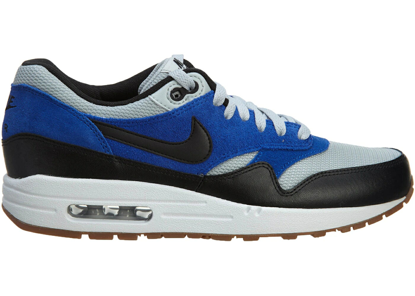 ナイキ 薄墨色 薄墨色 青味 青み 黒いこと 黒いこと エア湖マックス1 スニーカー メンズ NIKE AIR MAX1 ESSENTIAL GREY MIST/BLACK-LYON BLUE / GREY MIST BLACK LYON BLUE