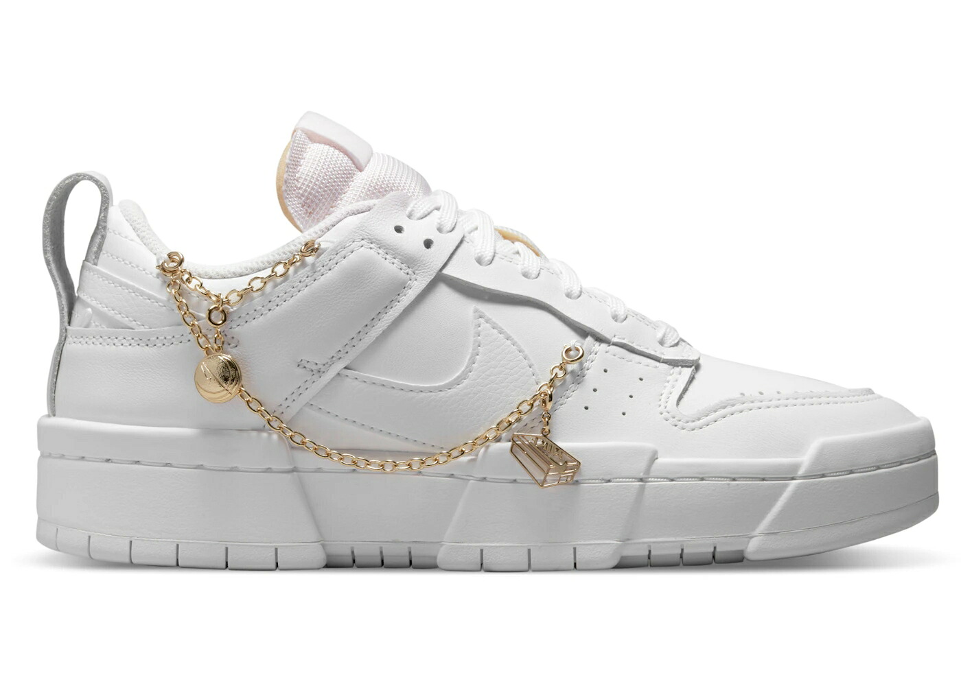 ナイキ ダンク 白いこと 白いこと ゴールド ダンクロー WOMEN\u0027S スニーカー レディース NIKE DUNK LOW DISRUPT LUCKY CHARMS WHITE (WOMEN\u0027S) / WHITE WHITE WHITE METALLIC GOLD