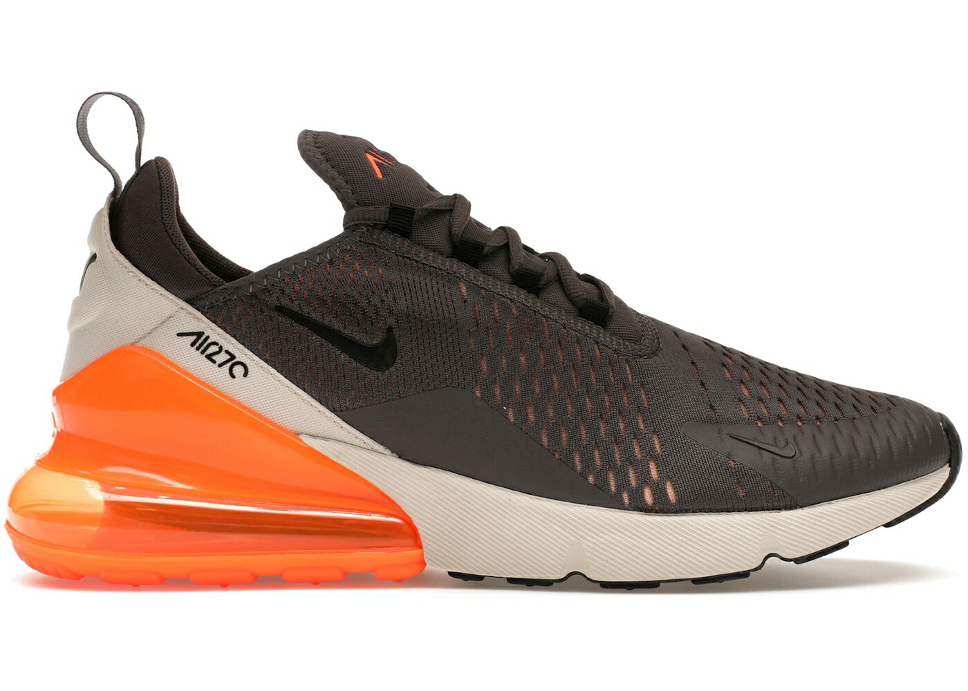 ナイキ マックス サンダー 灰色 グレー 橙 オレンジ 砂色 サンド エアマックス スニーカー メンズ NIKE AIR MAX 270 THUNDER GREY TOTAL ORANGE / THUNDER GREY DESERT SAND TOTAL