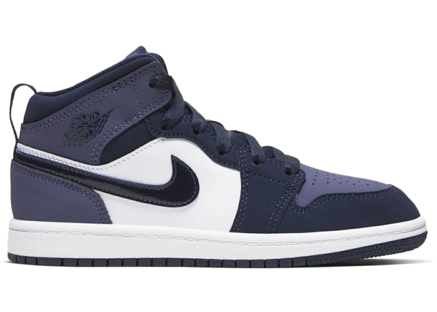 ナイキ ジョーダン ミッド 紫 パープル 白色 ホワイト ジュニア キッズ JORDAN 1 MID SANDED PURPLE (PS) / OBSIDIAN SANDED PURPLE WHITE ベビー マタニティ スニーカー|スニケス
