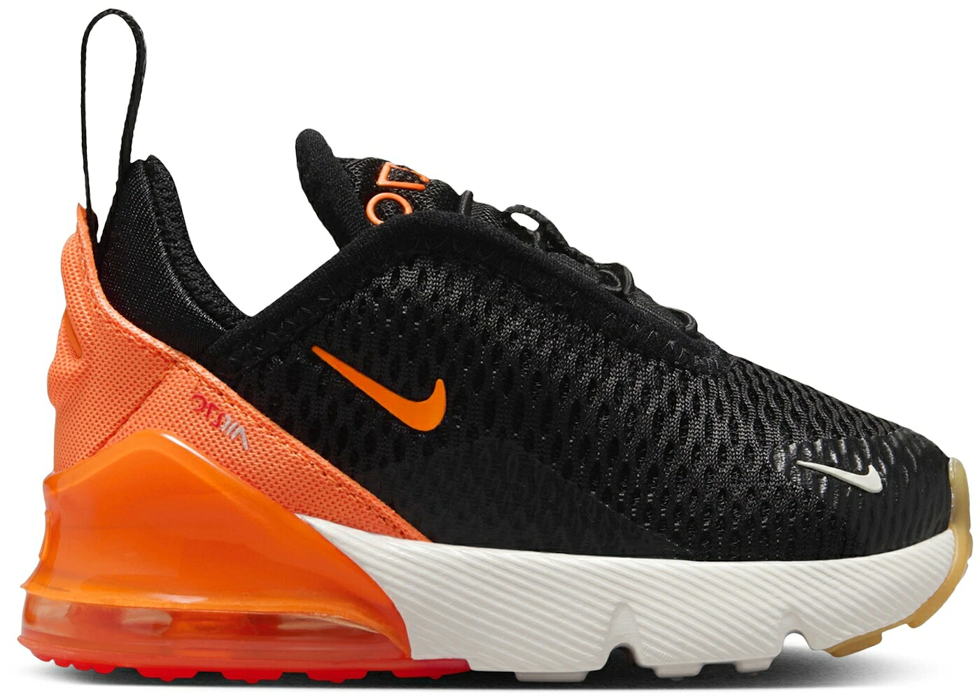 ナイキ マックス 黒いこと 黒いこと クリムゾン 橙 オレンジ色 大気圏マックス お坊っちゃん キッズ NIKE AIR MAX 270 BLACK BRIGHT CRIMSON PHANTOM TOTAL ORANGE (TD) / BLACK BRIGHT CRIMSON PHANTOM